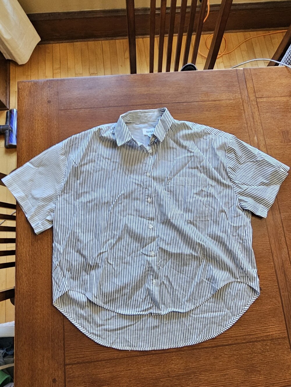 Pistola Oversized Short Sleeve Striped Buttondown Medium
